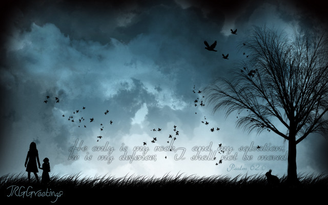 Silhouette person child field cloudy free wallpaper - medium preview image
