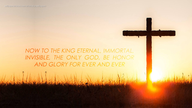 Cross field sunset bible quote free wallpaper - medium preview image