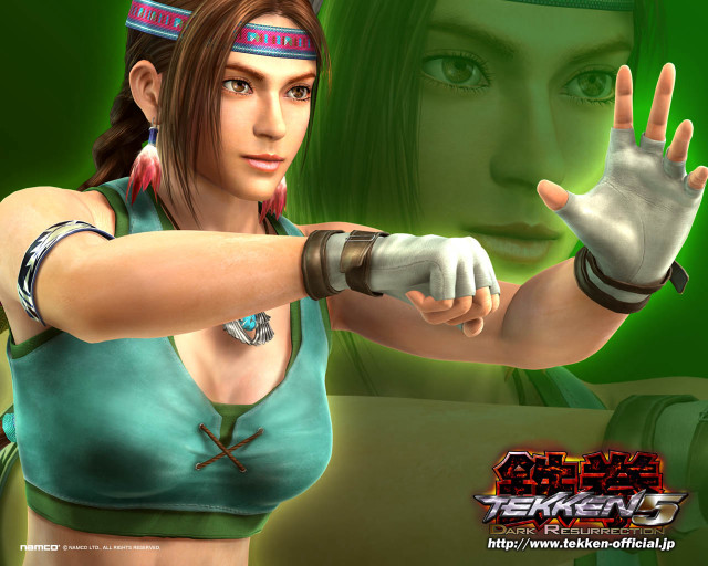 Woman green shirt gun pointing free wallpaper - medium preview image