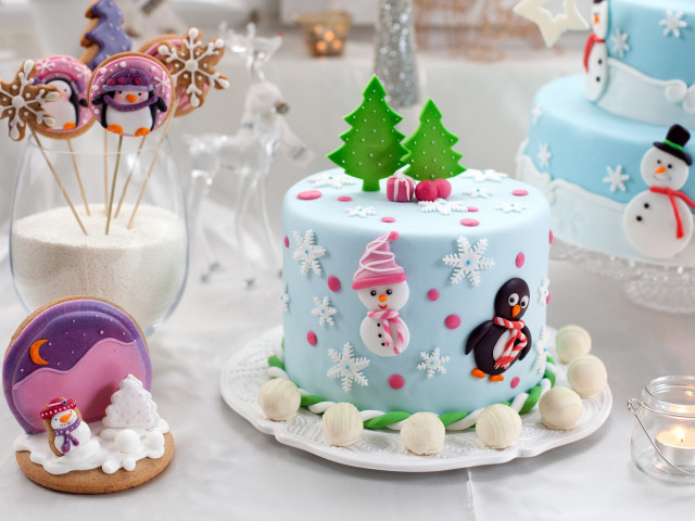 Table cake decorations candle cookie free wallpaper - medium preview image