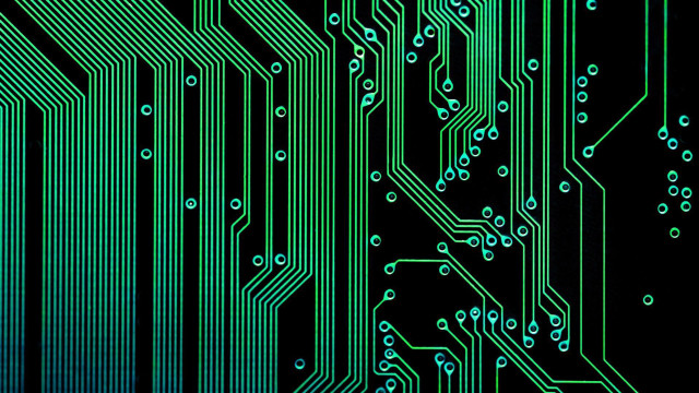 Circuit board green blue water free wallpaper - medium preview image