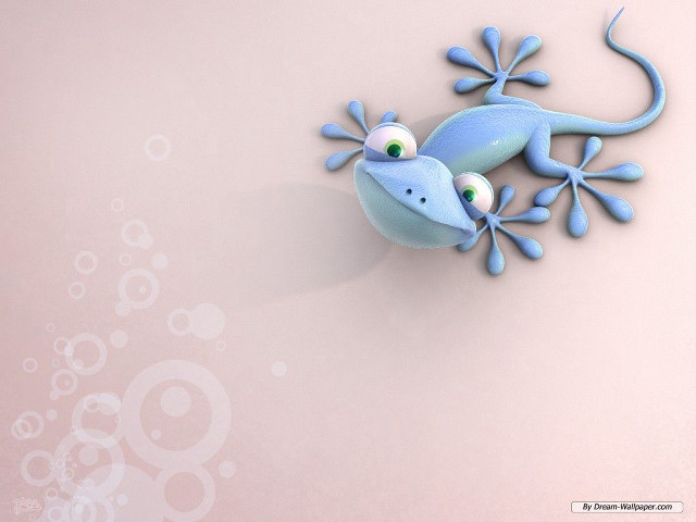 Blue gecko pink surface bubbles #2 free wallpaper - medium preview image