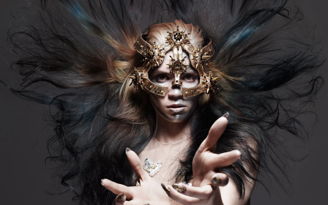 Woman weird mask feathers head free wallpaper - medium preview image