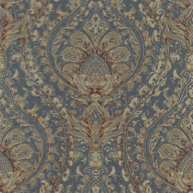 Blue brown paisley pattern brown free wallpaper - medium preview image