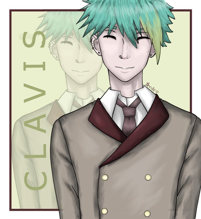 Green hair guy portrait school free wallpaper - medium preview image