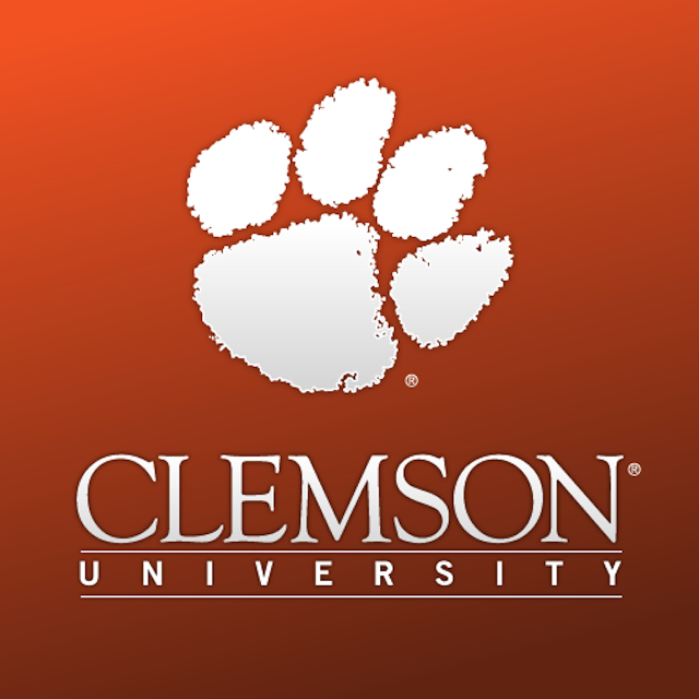 Clemson university logo red background free wallpaper - medium preview image