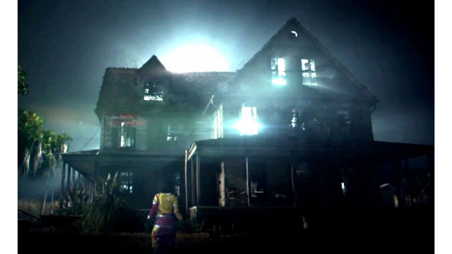 Person house night light roof free wallpaper - medium preview image