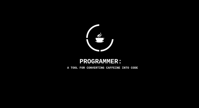 Coffee cup black white programming free wallpaper - medium preview image