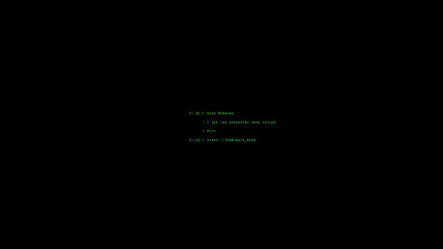Dark background green text message free wallpaper - medium preview image