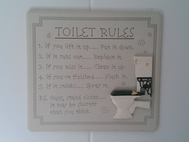 Toilet rules sign wall sink free wallpaper - medium preview image