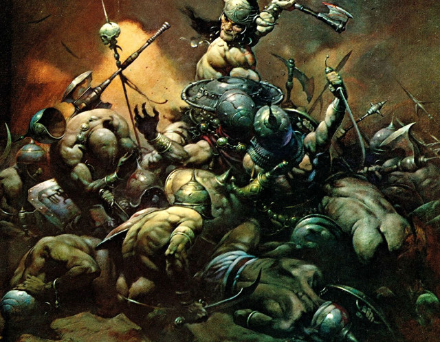People swords armor back painting free wallpaper - medium preview image