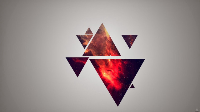 Triangle star red blue background free wallpaper - medium preview image