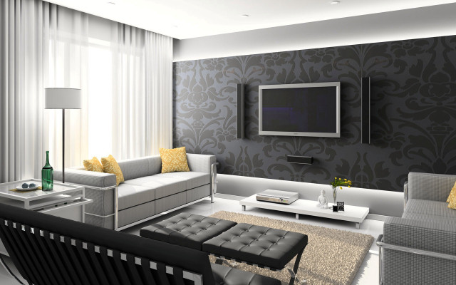 Living room modern european ink #4 free wallpaper - medium preview image