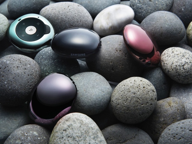 Earphones colored rocks gravel group free wallpaper - medium preview image