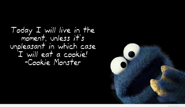 Cookie monster quote live moment free wallpaper - medium preview image