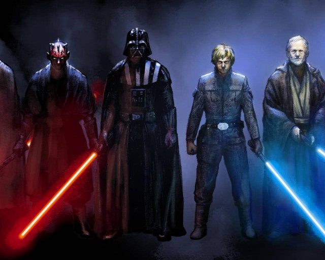 Star wars characters dark room #3 free wallpaper - medium preview image