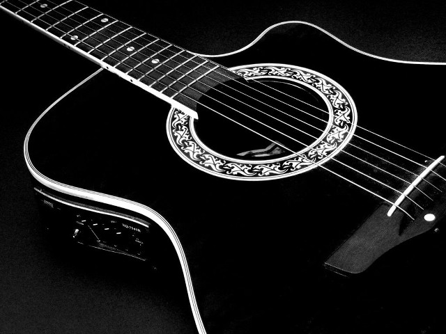 Black white guitar fret cover free wallpaper - medium preview image