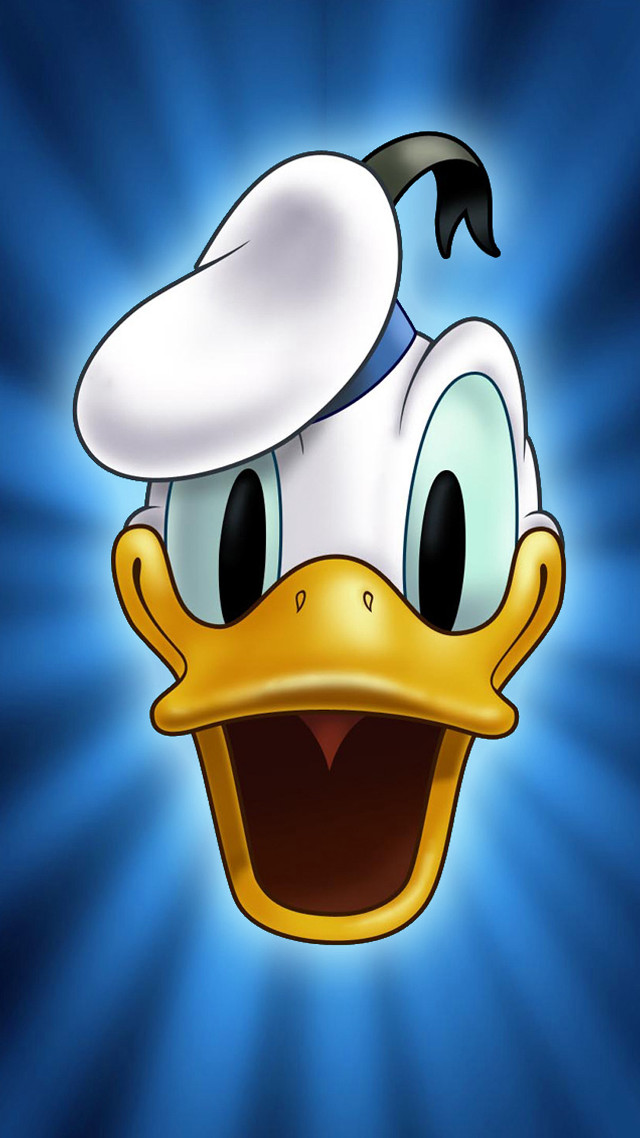 Cartoon duck hat blue background #4 free wallpaper - medium preview image