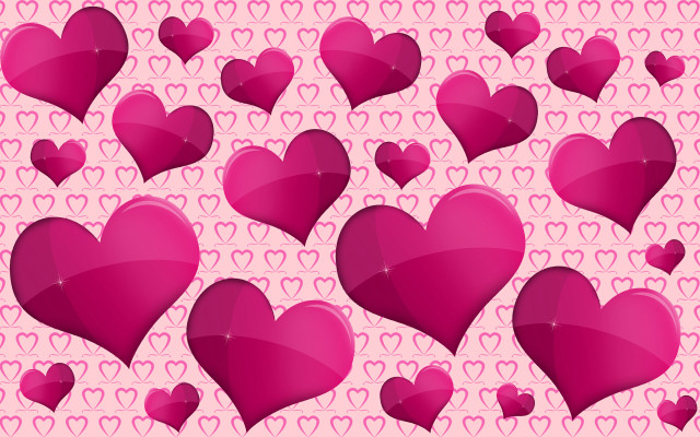 Hearts pink background pattern love free wallpaper - medium preview image