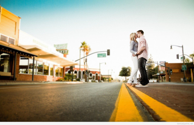 Couple road building traffic light free wallpaper - medium preview image