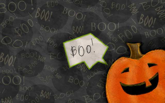 Halloween pumpkin speech bubble boo free wallpaper - medium preview image