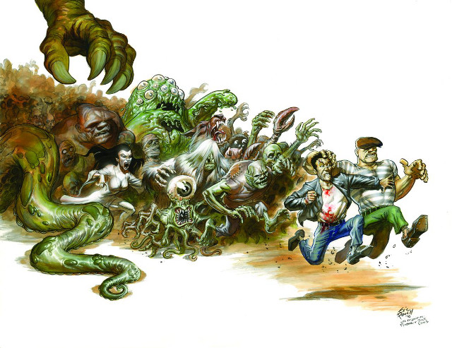 People running monsters air gun free wallpaper - medium preview image