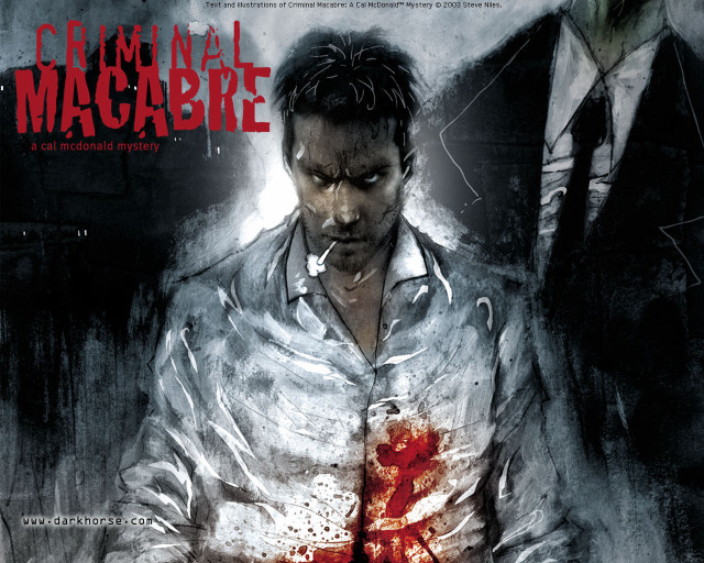 Bloody face cigarette man suit free wallpaper - medium preview image