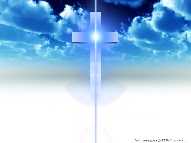 Cross sky bright light clouds free wallpaper - medium preview image