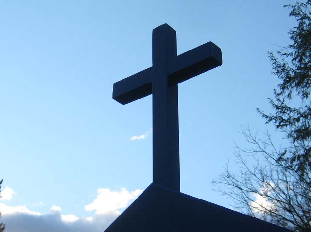 Cross church steeple sky background free wallpaper - medium preview image