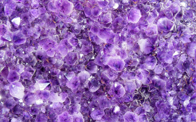 Purple rock crystals closeup white #2 free wallpaper - medium preview image