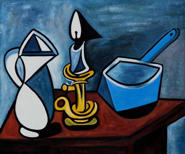 Table bowl spoon soup painting free wallpaper - medium preview image