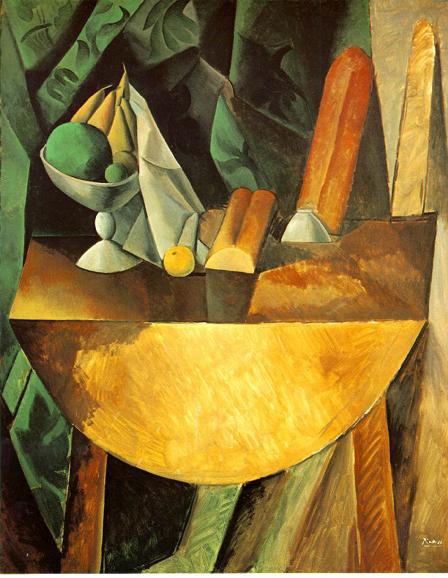 Table fruit bowl bread knife free wallpaper - medium preview image