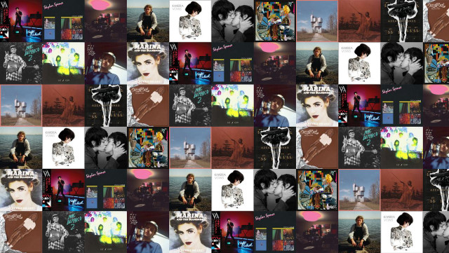 Woman microphone man guitar collage #2 free wallpaper - medium preview image