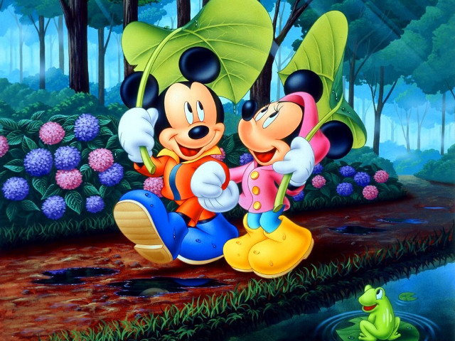 Mickey minnie mouse woods frog free wallpaper - medium preview image