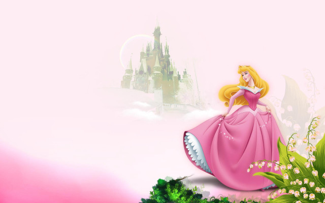 Pink princess castle flower fox free wallpaper - medium preview image