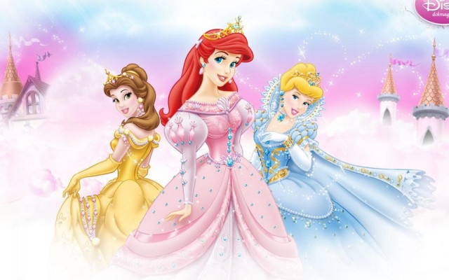 Princesses castle sky background clouds free wallpaper - medium preview image