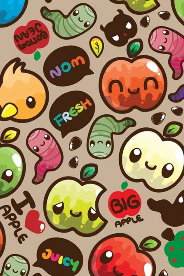 Happy fruit faces smiling joyful free wallpaper - medium preview image