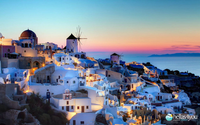 Town windmill sunset view scenery #2 free wallpaper - medium preview image