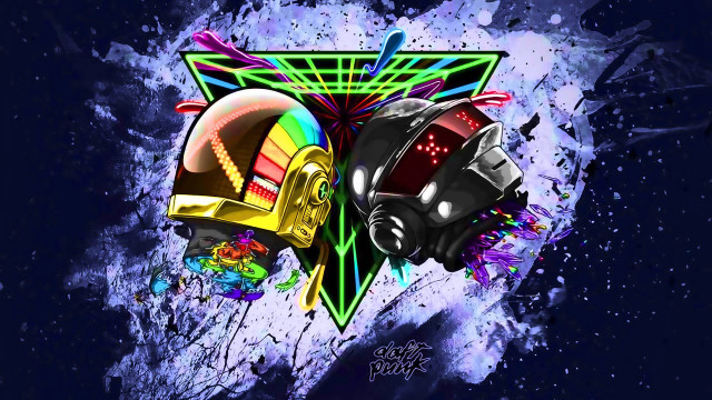 Colorful helmet paint splash cyberpunk free wallpaper - medium preview image