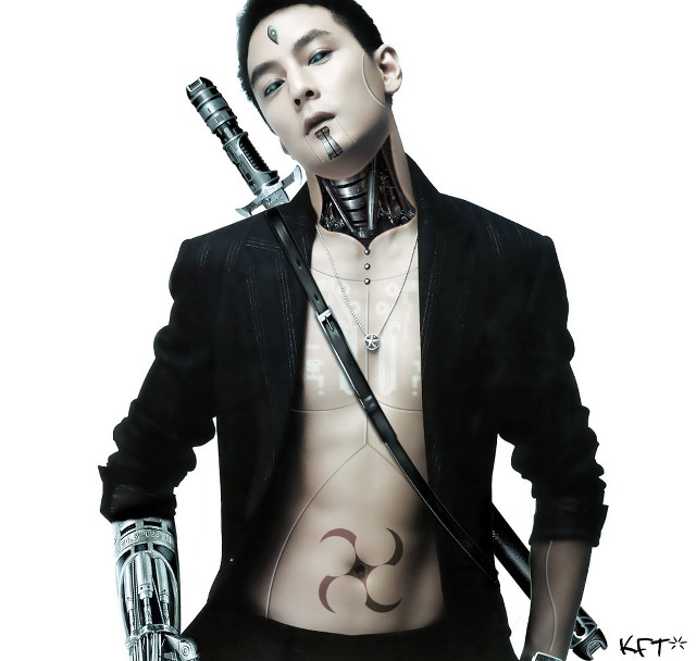 Man knife suit sword shirt free wallpaper - medium preview image