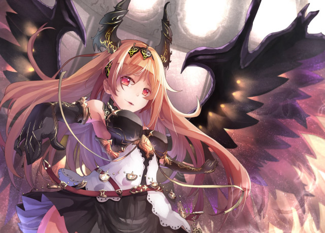Girl long hair wings dress free wallpaper - medium preview image