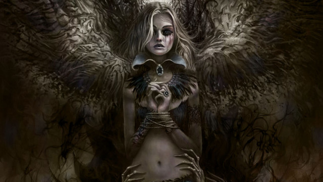 Woman bird demon shoulder arm free wallpaper - medium preview image
