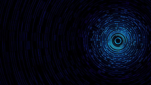 Blue circle black background image #2 free wallpaper - medium preview image