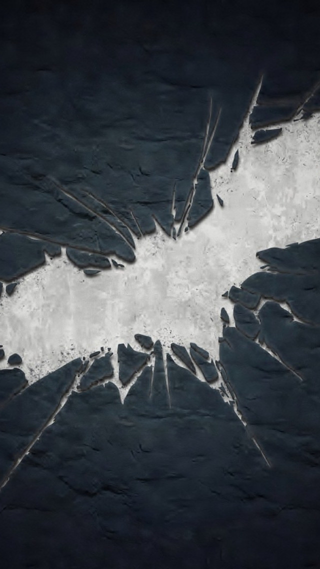 Batman symbol black background white free wallpaper - medium preview image