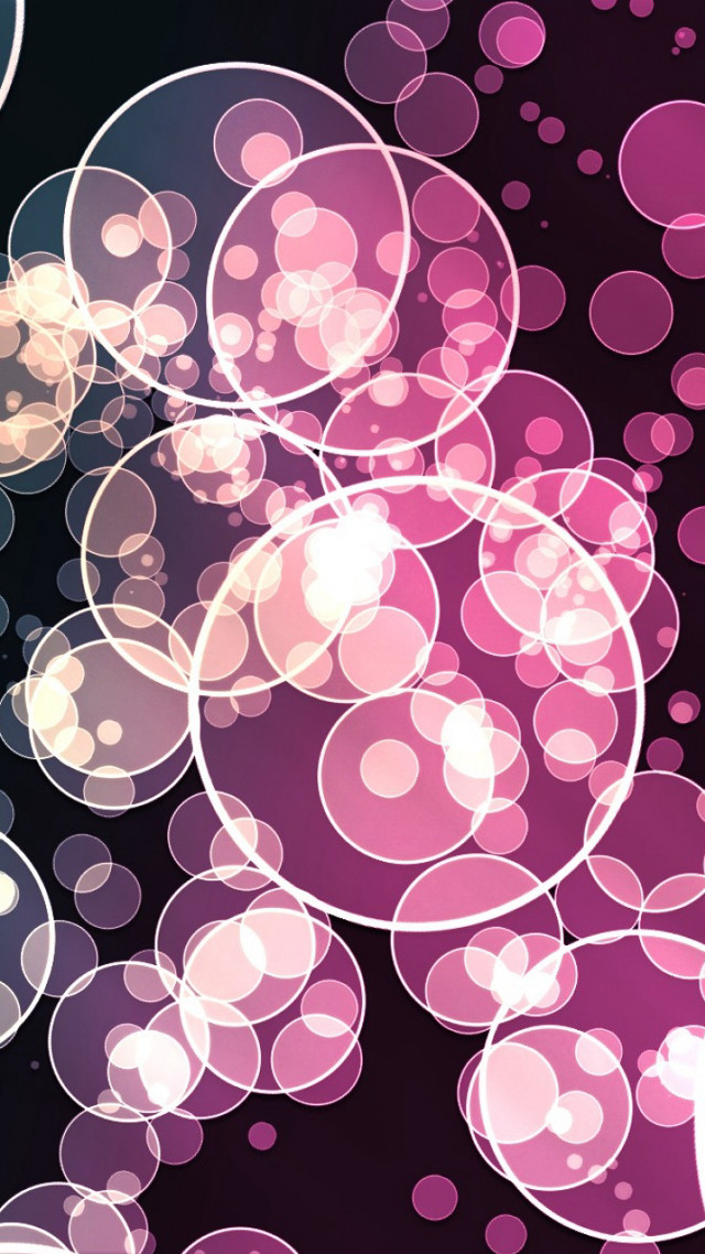 Bubbles floating black background pink free wallpaper - medium preview image