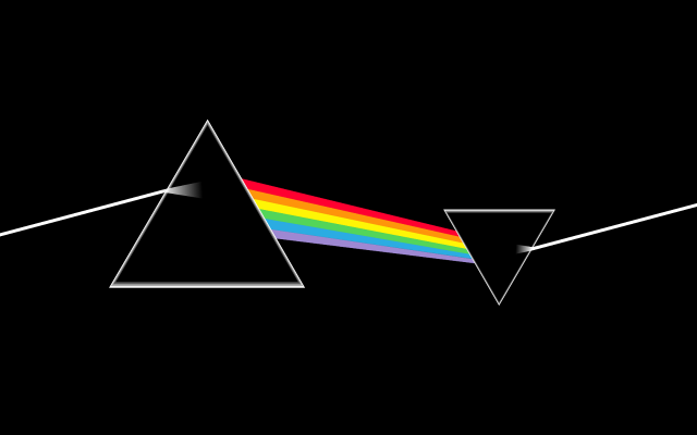 Dark side moon rainbow triangle #4 free wallpaper - medium preview image