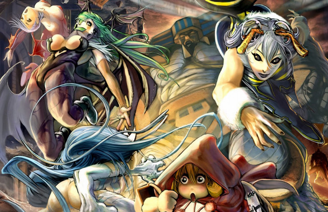 Anime characters moon demon city free wallpaper - medium preview image
