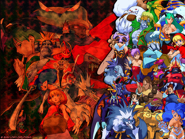 Cartoon characters collage poses fun free wallpaper - medium preview image