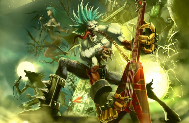 Cartoon character guitar monsters demon free wallpaper - medium preview image