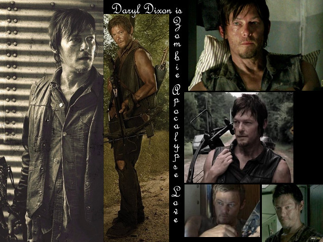 Walking dead character collage poses free wallpaper - medium preview image